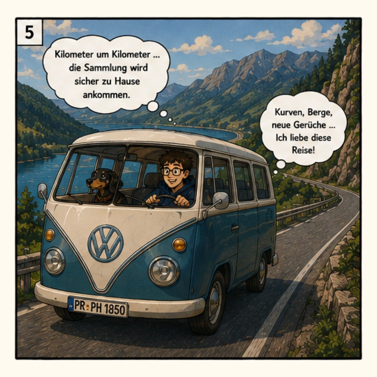 Preußenphilatelist hat sich eine große Sammlung gekauft und ist auf der Heimreise. - Bild 5