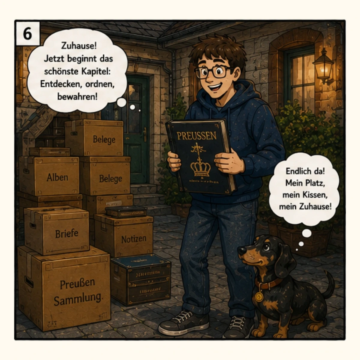 Preußenphilatelist hat sich eine große Sammlung gekauft und ist auf der Heimreise. - Bild 6